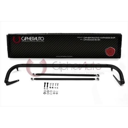 Cipher Cipher CPA5000HB-BK Racing Harness Bar Black Powder Coated 48 in. Universal Fitment; CPA5000HB-BK